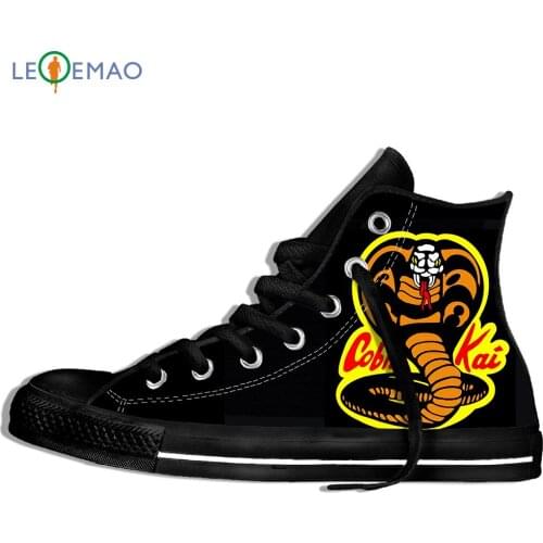 Creative Design Custom Sneakers Hot Printing Cobra Kai Logo Unisex Lightweight Trends Comfortable Ultra Light Sports Shoes