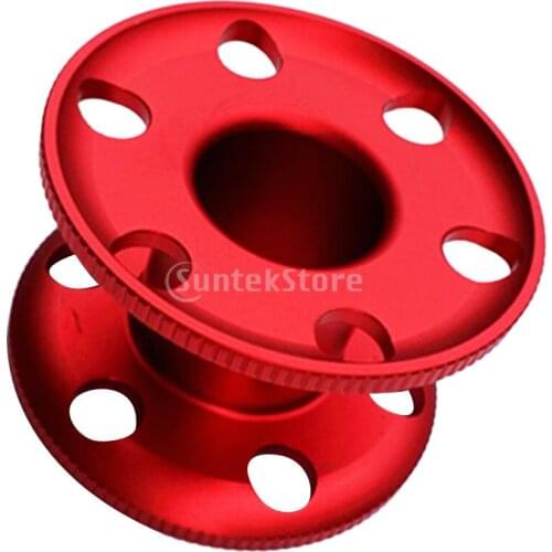 Aluminum Alloy Lightweight Scuba Diving Finger Spool Dive Reel Guide Line Spool Snorkeling Gear Equipment Red