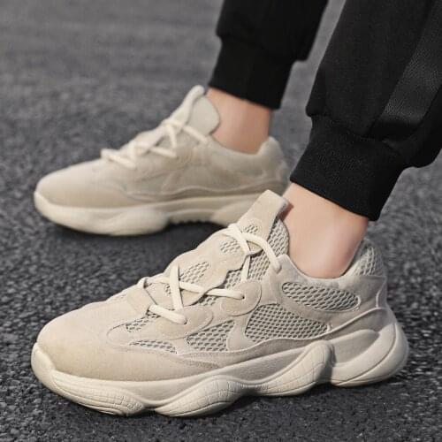 Summer Low-cut Old Shoes Mens Mesh Breathable Mens Shoes 2021 New Trendy Shoes Increase Running Casual Sports Shoes Students