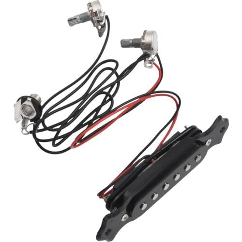 Magnetic acoustic pickup for guitar Black