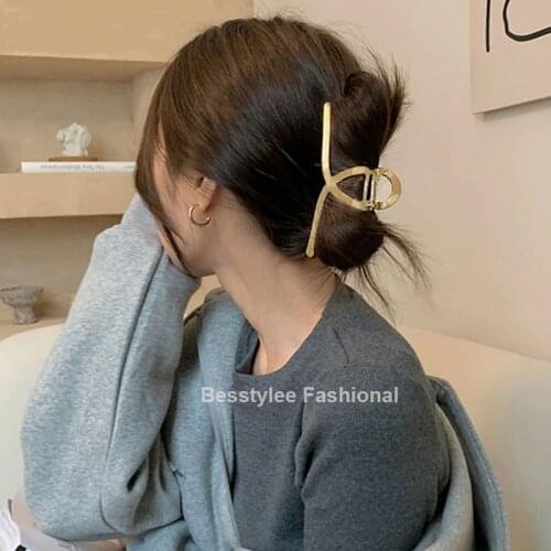 New Women Barrettes Metal Hair Claws Hair Accessories Hairclips Hairpins Ladies Hairgrip Headwear Girls Ornaments Crab Bands