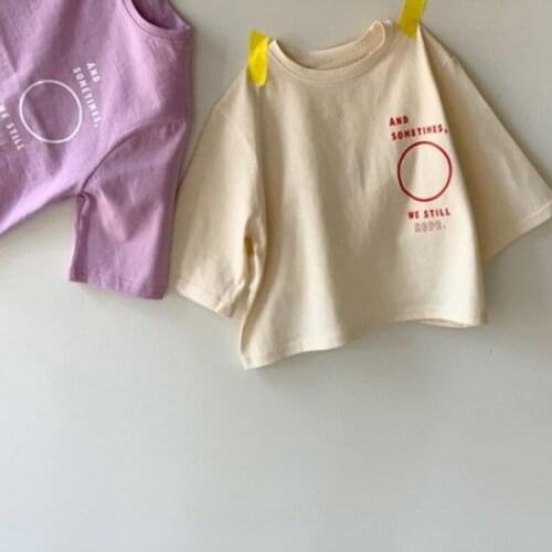 Fashion Summer clothes Top, Loose And Comfortable Version, Simple And Soft For Boys And Girls, Letter short-sleeved T-shirt