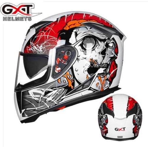 2019 New OFF Road knight Protection GXT Full Face Motorcycle Helmets Double lens Motocross Motorbike Helmet of ABS PC Lens Visor
