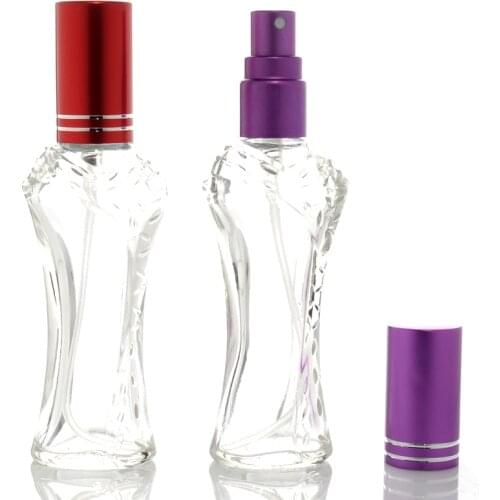 12ML Portable Clear Color New Shape Perfume Glass Spray Perfume Bottle 100PCS/LOT