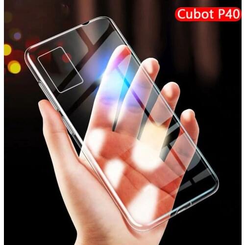 For Cubot P40 Case Clear Soft TPU Ultra Thin Phone Case for Cubot P40 Silicone Protective Phone Cases Cover Transparent Black