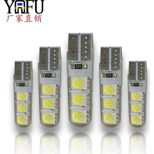 Factory Price Direct Sale Automobile LED Lamp W5w T10 5050 6smd Silicone Lamp LED Wide License Plate Lamp Car Accessories