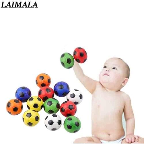 Outdoor Fun Sport Ball Toy Colorful Football Soft PU Anti Stress Hand Wrist Exercise Toys For Kids Children