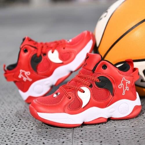 2021 Boys Blue Basketball Shoes Kids Sneakers Non-slip Children Sports Shoes Child Boy Basket Trainer Shoes Brand shoes child