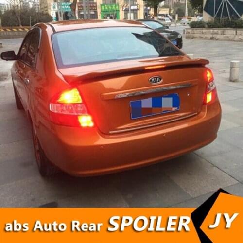 For KIA CERATO Spoiler 2011-2013 CERATO spoiler with light High Quality ABS Material Car Rear Wing Primer Color Rear Spoiler