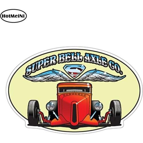 HotMeiNi 13cm x 8.3cm Super Bell Axle Co Hot Rod Stickers Funny Auto Sticker Car Styling Motorcycle Vinyl Decal Accessories