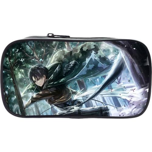 Attack On Titan Pen Bag Children Boys Girls Printing Bag Fashion New Cute High Quality Kids Pencil Bag Teens School Case