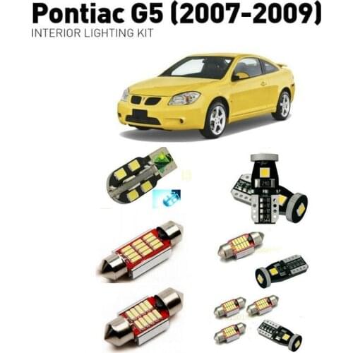 Led interior lights For pontiac g5 2007-2009 6pc Led Lights For Cars lighting kit automotive bulbs Canbus