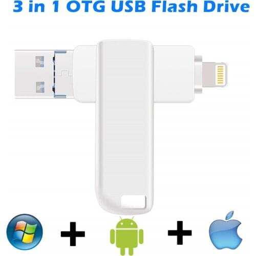 USB Flash Drive For iPhone 11X/8/7/7 Plus/6/6s/5/SE/ipad OTG Pen Drive HD Memory Stick 8GB 16GB 32GB 64GB 128GB Pendrive usb 3.0