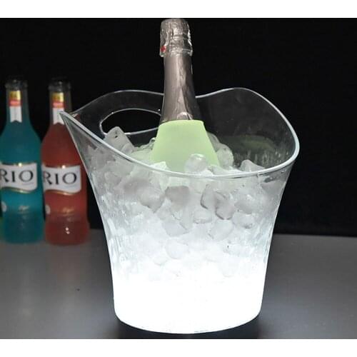 Waterproof LED Ice Bucket 5.5L Wine Cooler Colors Changing Champagne Wine Bucket for Party Home Bar nightclub