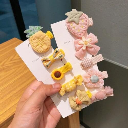 5pcs/lot Fashion Sweet Animal Fruit Hairpin Hair Accessories for Women Girls Korean Hair Clips & Pins kawaii Barrettes Headband