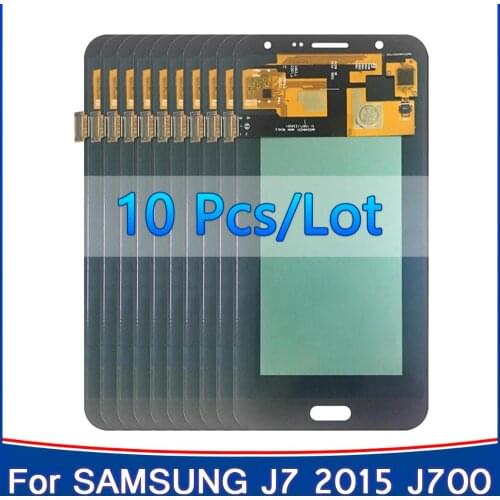 10PCS Original SUPER AMOLED LCD for SAMSUNG Galaxy J7 2015 Display J700 Touch Screen for SAMSUNG J7 2015 J700 J700F J700M J700H