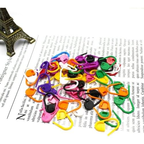 100pcs Mix Color Plastic Knitting Tools Locking Stitch Markers Crochet Latch Knitting Tools Weaving Sewing Tools & Acces