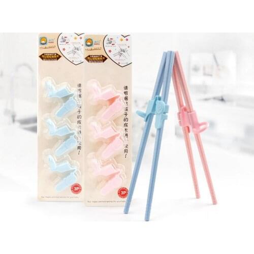 3PCS Cute Cartoon Bear Detachable Chopsticks Helper Trainer Learning Training Tool for Young Children Kids Tableware Beginners