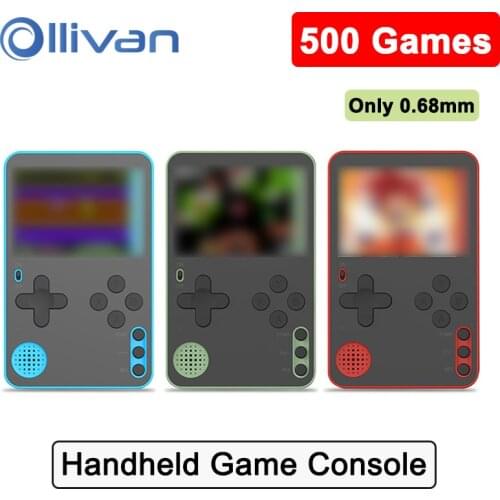 500 Games Mini Ultra Thin Handheld Video Game Console Portable Handheld Game Players Retro Game 8 Bit Gameboy Consolas 2.4 Inch