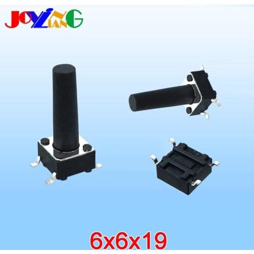 6x6x19MM Light Touch Switch Micro-move Key 19MM Height Button Copper Foot Switches 10PCS/Lot