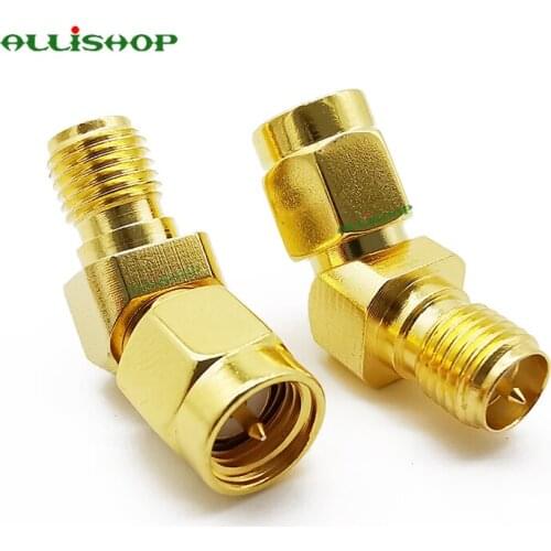 SMA Adapter 45 Degree SMA Male Plug to RP SMA Female Plug RF Adapter Connector for FPV Race RX5808 Fatshark Goggles