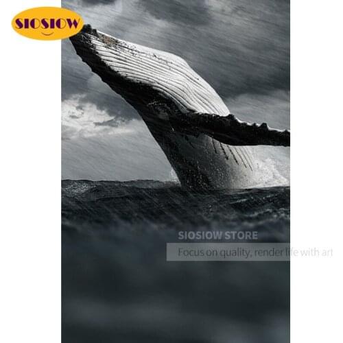 Diy 5d Diamond Painting Whales Crystal Full Square Diamond Mosaic Embroidery Whale Sea Animal Cross Stitch Kit Decor Home Nordic