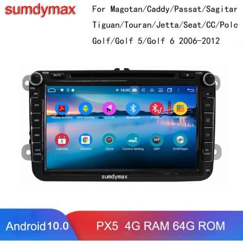 8" octa core 4G RAM 64G ROM android 10 car multimedia player for Volkswagen Magotan Caddy Passat Seat CC Polo gps navi