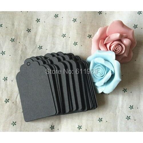 Free shipping 500 pcs a lot blank 350 gsm black paper tag 4x7cm/baking price tag/jewelry price tag/gift packing tag/labels/logo