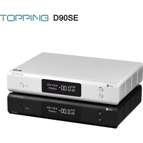 TOPPING D90SE fully balanced HIFI DAC MQA ES9038PRO Bluetooth 5.0 USB DSD1024 PCM768KHZ RCA/XLR output decoder remote control