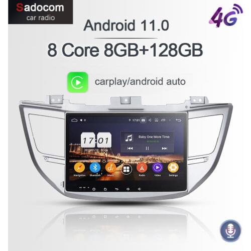 Carplay PX6 10.1" 2 din Android 10.0 64G+4GB RAM 8Core Car DVD Player For Hyundai IX35 TUCSON 2015-2017 GPS autoradio car radio