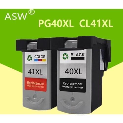 ASW PG40 CL41 ink cartridge for Canon pg 40 cl 41 PG-40 Pixma iP1800 iP1200 iP1900 iP1600 MX300 MX310 MP160 MP140 printer