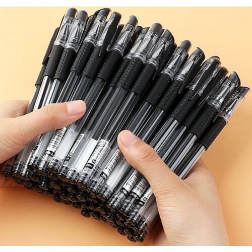 European standard gel pen black bullet needle tube head carbon pen water-based pen student stationery office supplies 0.5mm