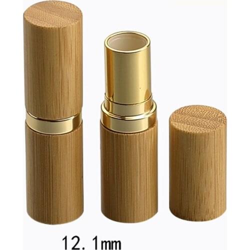 12.1mm Classical Bamboo Lipstick Tube DIY Empty Lip Balm Cosmetic Subpackag Container Natural F20173628