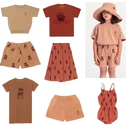 Kids Clothing Set Weekend 2020 Boys T Shirt Shorts Matching Baby Girls Fashion Dresses Cartoon Tops Short Sleeve T-shirts Tees