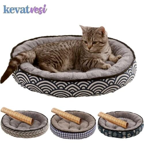 Pet Bed for Small Medium Large Dogs Cat Summer Cooling Mat Bed Kennel Breathable Puppy Sofa Washable Cotton Pet Products