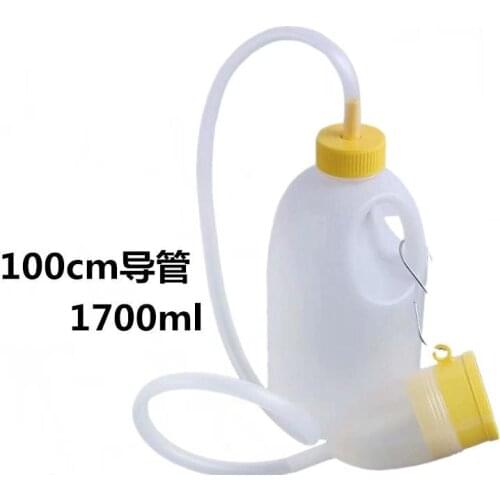 1700ml Old man with tube urinal male adult night pot with cover bed patient urinary urinal pot bottle thickening leakproof