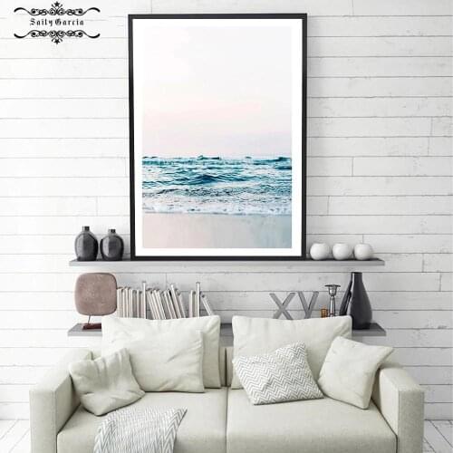 Nordic Decoration Seascape Ocean Wave Wall Art Canvas Poster and Print Canvas Painting for Living Room Home Decorative Pictures