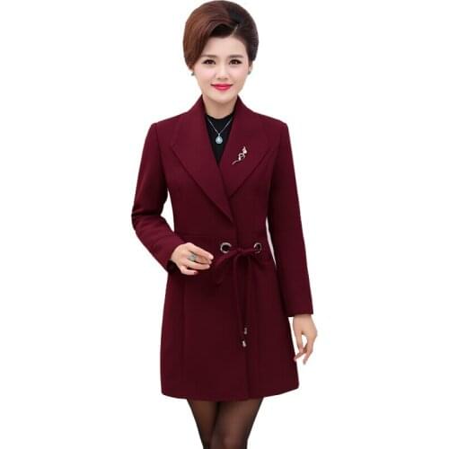 NEW Trending Products 2020 Elegant Women coat High quality autumn Large size Windbreaker Middle age clothing spring Outwear 78