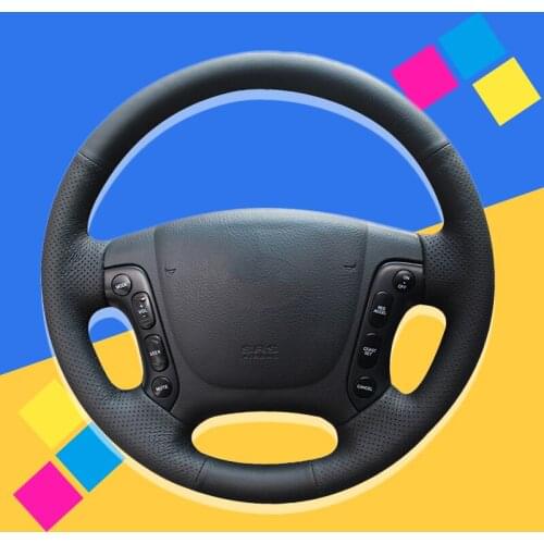 Auto Braid On The Steering Wheel Cover for Hyundai Santa Fe 2007 2008 2009 2010 2011 2012 Car Car-styling