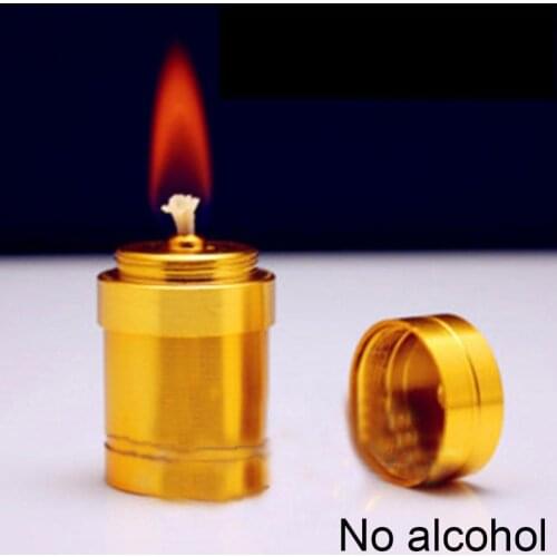 Portable Metal Mini Alcohol Lamp Lab Equipment Heating Liquid Stoves For Outdoor Survival Camping Hiking Travel Without Alcohol