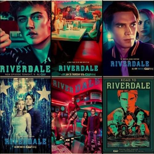 Buy Three to Send One Riverdale TV Series Kraft Paper Poster Art Poster Bar Retro Coffee Wall Decoration