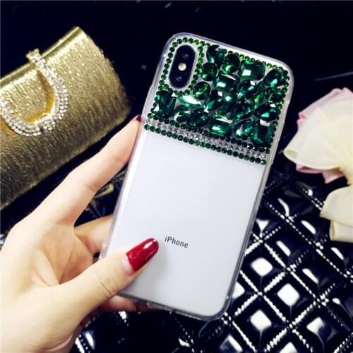 Luxury Bling Crystal Diamond Phone Case For iPhone 1211 Pro MAX X XR XS MAX 6 Plus 7 8 Plus Fashion Manual Rhinestone Soft Cover