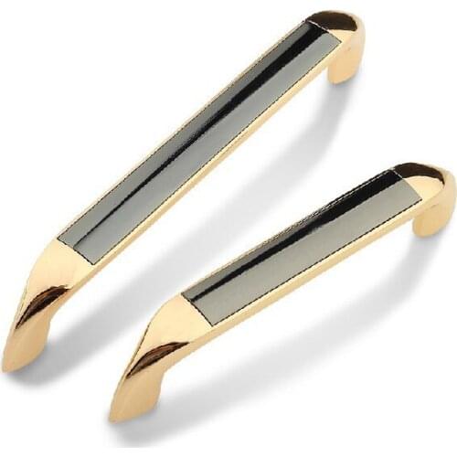 10Pcs/lot Modern Rose gold handles wardrobe Shoe Kitchen Cabinet Handle Drawer Furniture handle CC:96mm/128mm