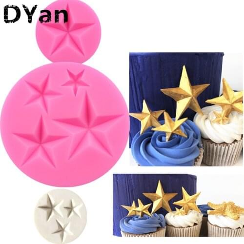 DIY Star Flower Cake Silicone Mold Cupcake Fondant Cake Decorating Tools Candy Chocolate Gumpaste Moulds A1312-A1314