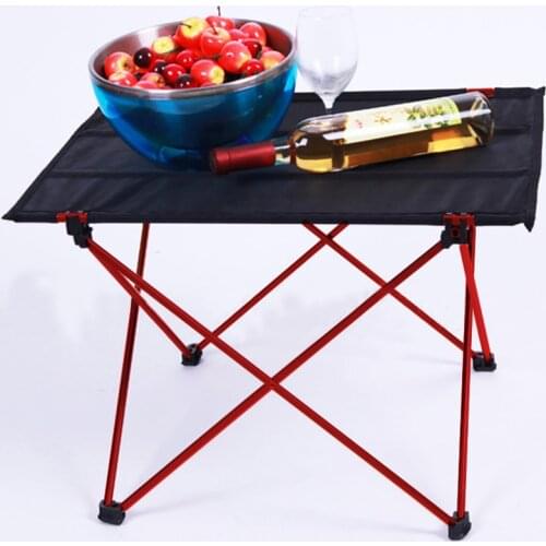 Portable Folding Table Outdoor Camping Home Barbecue Picnic Ultra Light Aluminum Alloy Storage Table Fishing Folding Table