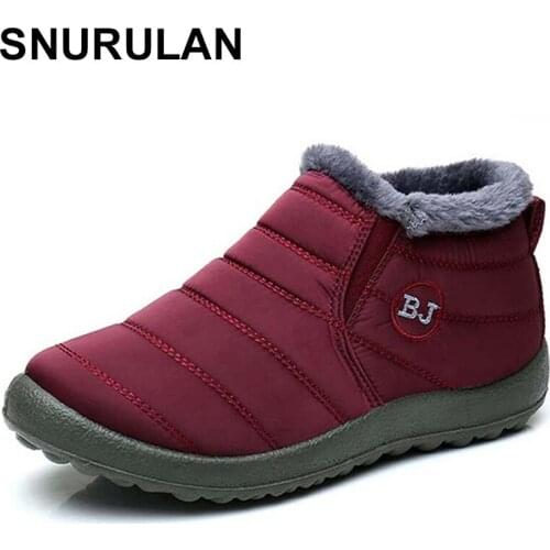 SNURULANnew2019 womens boots super warm winter boots waterproof ankle snow boots for girls womens shoes BootsE042