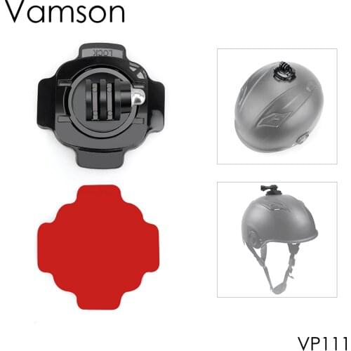 Vamson for GoPro Accessories 360 Degrees Rotation Sticker Bent Arm Mount Helmet For GoPro Hero 8 7 6 5 4 3+ for Yi 4K VP111