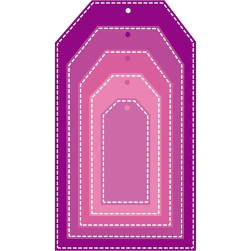 YINISE197 TAGS Frame Metal Cutting Dies For Scrapbooking Stencils DIY Cards Decoration Embossing Folder CRAFT Die Cuts CUTTER