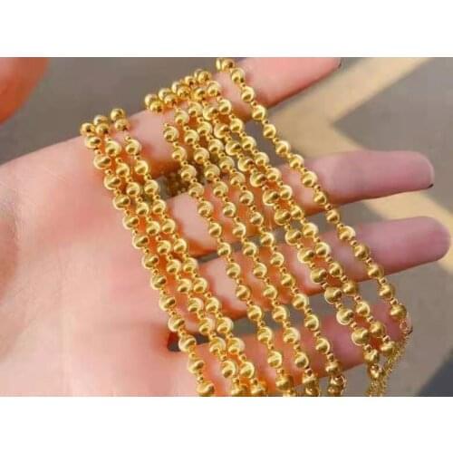 New fashion Au750/18k real gold bead bracelet jewelry for lady&party&gift