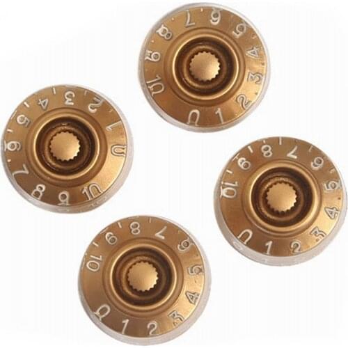 4pcs Speed Control Knobs Gold for Gibson Les Paul Replacement Electric Guitar Parts